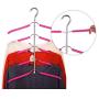 Clothes Racks Multi-Layer Clothes Hangers Anti-Slip Save Space Metal Iron Paint Hangers 5 in 1 Closet Storage Organizer for Clothes Pants Hanging, Standard Hangers