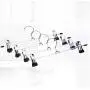 10PCS Trouser Pants Skirt Hangers Stainless Steel Stand Holder with 2 Clips Home Storage Clothes Hangers Portable 10PCS Trouser Pants Skirt Hangers Stainless Steel Stand Holder with 2 Clips Home Storage Clothes Hangers Portable