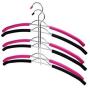 Organize Closet, Non Slip 3 Layers Strong Metal Hanger for Clothes Coats (2 Pieces/Lot) Random Color