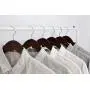JS HOME Suit/Coat Hangers, Solid Wood Pants/Trousers Hangers with Notched Cut Shoulder, Non-Slip Tube for Pant Bar, Walnut Finish - 18 Pack JS HOME Suit/Coat Hangers, Solid Wood Pants/Trousers Hangers with Notched Cut Shoulder, Non-Slip Tube for Pant Bar, Walnut Finish - 18 Pack