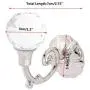 Yohii One Pair Clear Crystal Wall Decorative Tieback Hooks Hanger Multi Use Wall Hook Coat Hanger Silver Tone