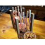 bacon hanger/clothesline bacon rack reclaimed wood party tray.