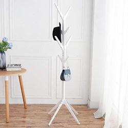 MAFYU Coat Rack European Tree-Shaped Solid Wood Coat Rack Floor Hanger Living Room Bedroom Clothes Rack Hanger