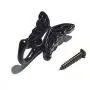 4 Sets Wall Mounted Hanger Hooks Vintage Door Hangers for Clothes Towel Coat Hat Butterfly Patterned Black (Length:2-1/4", Width: 1-3/8") 4 Sets Wall Mounted Hanger Hooks Vintage Door Hangers for Clothes Towel Coat Hat Butterfly Patterned Black (Length:2-1/4", Width: 1-3/8")