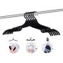 Xigeapg 12 Pcs Portable Folding Clothes Hangers Travel Accessories Foldable Clothes Drying Rack for Travel (Black)