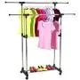 Bonusstella Rack Clothes Portable Garment Hanger Organizer Closet Adjustable Storage Wardrobe Rolling Duty Heavy Rail Shelves Double Shelf Bonusstella Rack Clothes Portable Garment Hanger Organizer Closet Adjustable Storage Wardrobe Rolling Duty Heavy Rail Shelves Double Shelf