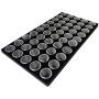 Mooca Wood Glass Top Jewelry Display Case, Wooden Jewelry Tray for Collectibles, Home Organization Storage Boxes with Black 50 Gem and Bead Storage Jars
