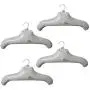 NewFerU Inflatable Hanger Travel X 4, White Round Shoulder, Portable Folding Clothes Drying Rack with Metal Hook, Space Saving Coat Storage Set Non Slip Foldable for Home Car Camping Indoor Outdoor