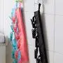KIPB 1pc Bathroom Racks Cloth Hanger Clothespin Travel Portable Folding Cloth Socks Drying Hanger with 6 Clips(Random Color)