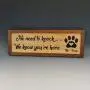 No need to knock, we know youre here. Dog Sign, Animal Lover Gift, Dog Decor, Saw-tooth Hanger Installed, Dog House Decor, Laser Engraved Great Quality, Oil Finish