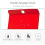 VPACK Files Storage Organizer Boxes, Flip Up Design Easy Clean Filing & Storage Office File Holder Boxes with Lip for Letters, Files, Documents, Papers (Red)