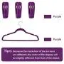 Trgowaul Purple Velvet Hangers Clips, Pants Hangers Velvet Clips, Strong Finger Clips Perfect for Thin Velvet Hangers (Purple 60 Pack)