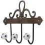 Indianshelf Handmade 1 Artistic Vintage Blue Ceramic Star Clothes Hooks Hangers/Key Hooks for Purse