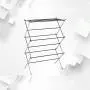 Accordion Design Clothes Airer,Folding Stainless Steel Laundry Drying Rack,Adjustable Dry Rail Hanger with Concise Home Portable,for Socks Bed Linen Clothing Extendable Compact Accordion Design Clothes Airer,Folding Stainless Steel Laundry Drying Rack,Adjustable Dry Rail Hanger with Concise Home Portable,for Socks Bed Linen Clothing Extendable Compact