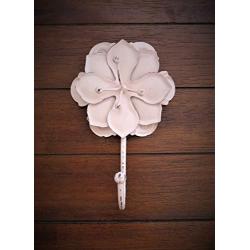 Flower Wall Hook/Cottage Metal Hanger/Bathroom Towel Hook/Pink Peony or Pick Color/Coat Hanger/Keys, Necklaces, Headbands Holder