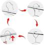 qinglele Hangers Stainless Steel, Strong Metal Wire Hangers,Unique Windproof Design Automatic Locking,10 Pcs 15.7 Inch,+10 Clips