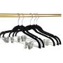 8pcs Velvet Clothes Hangers Premium Non-Slip Clothes Hangers with Clips for Dress Jackets Coats Clothes Pants