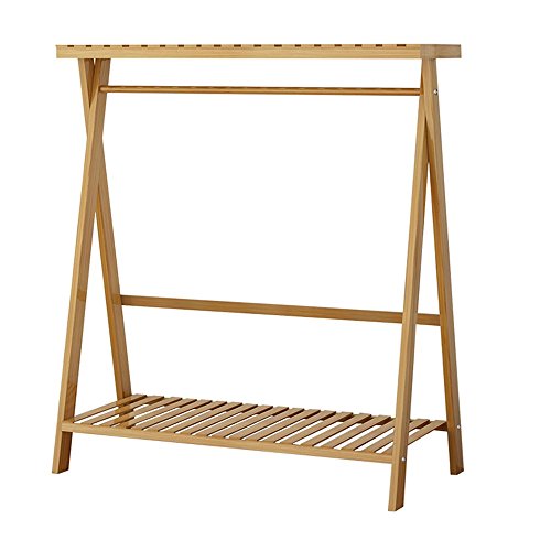 COAT RACK NAN Liang 3 in 1 Fashion Floor-Standing Multifunction Storage Racks Hangers Bedroom Clothes Rack Bamboo Arts Wardrobe Multi-Functional Clothing Rack (Size : 10045145cm)