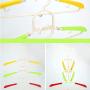 EvaroFly Portable Multipurpose Folding Hanger, Anti-skidding No Trace Storage Clothes Hanger, Household Travel -Yellow 6 Pcs