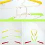 EvaroFly Portable Multipurpose Folding Hanger, Anti-skidding No Trace Storage Clothes Hanger, Household Travel -Yellow 6 Pcs