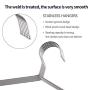 FSUTEG Wire Hangers, Clothes Hangers 50 Pack Heavy Duty Stainless Steel Metal Pants Hangers 16.5inch