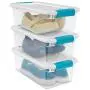 Sterilite 14928012 6 quart/5.7 L Latching Boxes with Clear Base, White Lid and Colored Latches, 12-Pack Sterilite 14928012 6 quart/5.7 L Latching Boxes with Clear Base, White Lid and Colored Latches, 12-Pack