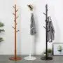 GGYDD Wooden Free Standing Coat Rack, Entryway Hall Tree Coat Hanger with Solid Round Base for Hat,Clothes,Purse,Scarves,Umbrella-Brown 40x170cm(16x67inch) GGYDD Wooden Free Standing Coat Rack, Entryway Hall Tree Coat Hanger with Solid Round Base for Hat,Clothes,Purse,Scarves,Umbrella-Brown 40x170cm(16x67inch)