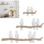 LOVIVER 3Pcs Wall Mounted Coat Rack | Birds On Tree Branch Hanger | for Coats, Hats, Keys, Towels, Clothes Storage Hanger