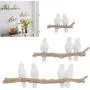 LOVIVER 3Pcs Wall Mounted Coat Rack | Birds On Tree Branch Hanger | for Coats, Hats, Keys, Towels, Clothes Storage Hanger
