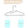 Dry Wet Clothes Hangers with Durable Non-Slip Shoulder Design Heavy Duty 60 Pack Plastic Hangers for Bedroom Closet Scarves,White,20pieces