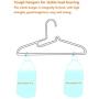 Dry Wet Clothes Hangers with Durable Non-Slip Shoulder Design Heavy Duty 60 Pack Plastic Hangers for Bedroom Closet Scarves,White,20pieces