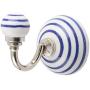 Indianshelf Handmade 1 Artistic Vintage White Ceramic Strip Key Hooks Hangers/Clothes Hooks for Doors