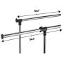 Type A Portable Clothes Rack | Freestanding Heavy-Duty Garment Rack with Double Garment Rack & No Tool Assembly | Perfect for Your Bedroom, Office or Home | 2-Sided Hanging Rods | Black