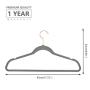 MIZGI Premium Velvet Hangers (Pack of 50) Heavyduty - Non Slip - Velvet Suit Hangers Gray - Copper/Rose Gold Hooks,Space Saving Clothes Hangers (Grey) MIZGI Premium Velvet Hangers (Pack of 50) Heavyduty - Non Slip - Velvet Suit Hangers Gray - Copper/Rose Gold Hooks,Space Saving Clothes Hangers (Grey)