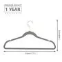 MIZGI Premium Velvet Hangers (Pack of 50) Heavyduty - Non Slip - Velvet Suit Hangers Gray - Copper/Rose Gold Hooks,Space Saving Clothes Hangers (Grey)