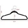 Topeakmart Velvet Hanger Set of 100 - Ultra -Thin No Slip Velvet Suit Hangers - Swivel Hooks - Space Saving Clothes Hangers - Black