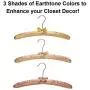 FloridaBrands Anti Slip Satin Padded Hangers Earthtone Soft Fabric with Gold Hook - Heavy Duty for Womens Clothes, Coat, Blouse, Sweaters, Dresses, Clothing - Set of 12 FloridaBrands Anti Slip Satin Padded Hangers Earthtone Soft Fabric with Gold Hook - Heavy Duty for Womens Clothes, Coat, Blouse, Sweaters, Dresses, Clothing - Set of 12