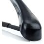 HANGERWORLD 5 Black 19.7inch Plastic Coat Clothes Garment Pant Skirt Bar Hangers 1.96inch Broad Shoulder Support