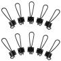 Rustic Entryway Hooks | 10 Pack of Black Wall Mounted Vintage Double Coat Hangers with Large Metal Screws Included