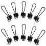 Rustic Entryway Hooks | 10 Pack of Black Wall Mounted Vintage Double Coat Hangers with Large Metal Screws Included