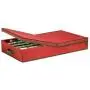 Honey-Can-Do Ornament Storage Boxes with Dividers, Red/Green Honey-Can-Do Ornament Storage Boxes with Dividers, Red/Green