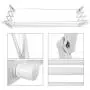 EBTOOLS Clothes Hanger, Multifunction Retractable Wall-Mounted Space Saving Drying Laundry Rack Clothes Hanger Indoor