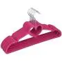 10pcs Random Color Non-Slip Ultra-Thin 360 Degree Swivel Flocked Adult Clothes Hangers with Heart Tie Bar Notched Shoulders for Garment 10pcs Random Color Non-Slip Ultra-Thin 360 Degree Swivel Flocked Adult Clothes Hangers with Heart Tie Bar Notched Shoulders for Garment