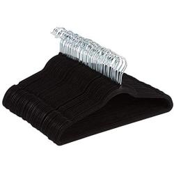 Velvet Hangers Original Slim Non-Slip Velvet Covered, 32, Black Clothes Hangers Pack, 17.5” x 9” x 0.24”,