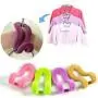 20PCS Mini Anti-Slip Flocking Velvet Clothes Hanger Connector Cascading Clothes Rack Hook Chest Space-Saving Attachment Closet Organiser Non-Injury Clothing S-Hook Color Random