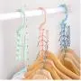 10pcs Random Color Hanger for Clothes Modern Style One Hanger Can Hold 5 Clothing Suit for Clothes Collector and Beautiful Lady Save Wardrobe Space