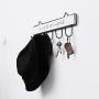 Cabilock Key Holder 1PC Vintage Iron Wooden Wall Hook I Love My Home Letters Storage Rack Cloth Hat Key Hanger (White)