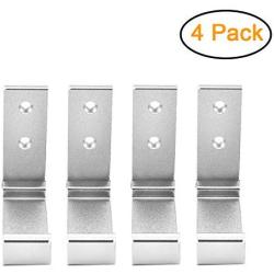 Coat Rack Wall Mounted, Foldable Towel Wall Hanger Hooks Retractable Hook Folding Wall Rack Hook Holder for Clothes - Utility Hooks - Space Aluminum Coat Clothes Hangers - 4 Pack (Silver)