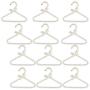 Baoblaze 12Pcs Hanger Hanging For Kids Clothes Children Space Save Plastic Pearl Baby ( White )