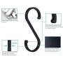 10Pcs S Hook Black S Shaped Hooks Aluminum S Shaped Hooks Heavy Duty S Hanging Hooks Lightweight S Utility Hooks for Pots,Pans,Plants,Cups,Clothes,Towels,Kitchen,Bedroom,Bathroom,Office and Garden